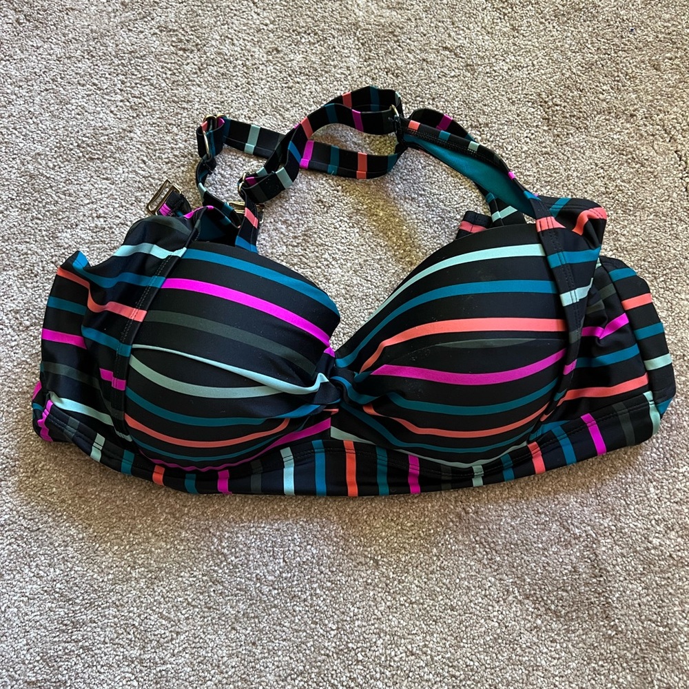 Striped bikini top